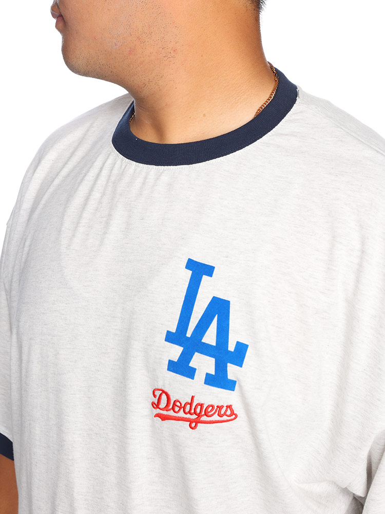 MLB (メジャーリーグベースボール) 綿天竺 チームロゴ クルーネック 半袖 Tシャツ C5435ML 大きいサイズ メンズ トップス Tシャツ 半袖 クルー