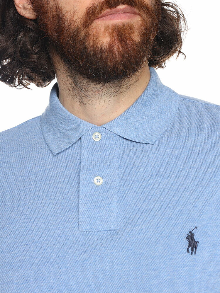 ポロラルフローレン POLO RALPH LAUREN コットン100％ 鹿の子 ロゴ刺繍 半袖 ポロ...