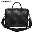 【クーポン利用で最大10,000円OFF】ヒューゴボス HUGO BOSS レザー モノグラム ショルダーストラップ付 ブリーフケース HB50523446 ブ...