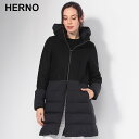 【クーポン利用で最大10,000円OFF】ヘルノ HERNO ウールコンビ フルジップ ダウンコート HRLPI001965D ブランド レディース アウター ...