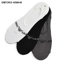 エンポリオアルマーニ EMPORIO ARMANI ロゴ スニーカーソックス 3足セット EAU3062274F254 ブランド メンズ 男性 ソックス 靴下 くるぶし 3足組