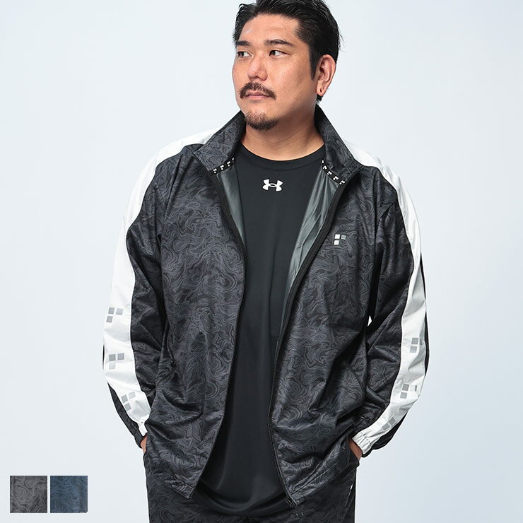 EXCELLENT FINE (エクセレントファイン) ストレッチ 総柄 フルジップ ジャケット BTTS2474 大きいサイ..