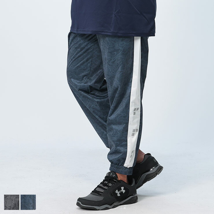 EXCELLENT FINE (エクセレントファイン) ストレッチ 総柄 ライン パンツ BTTS2475 大きいサイズ メンズ..