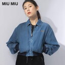 ミュウミュウ MIU MIU デニム フルジップ ボンバージャケット MIUGWB218143V ブランド レディース アウター ジャケット デニムジャケット ...