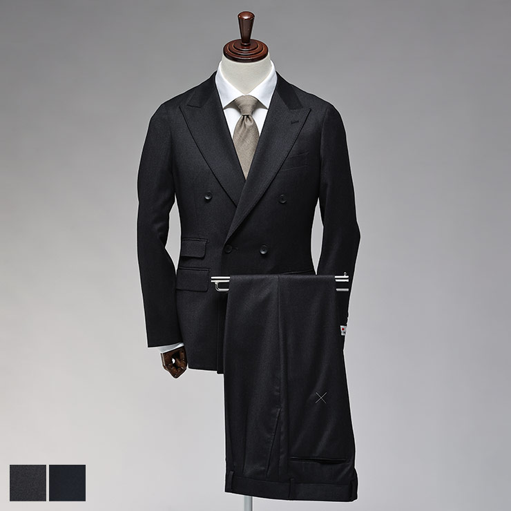 SARTORIA DEL GROSSO (サルトリアデルグロッソ) FABRIC BY ITALY ウール ダブル6ツ釦 3ポケット ツータック スーツ 1101941WT メンズ ビジネス 紳士 スーツ ビジネススーツ フォーマル ウール