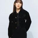 ミュウミュウ MIU MIU ウォッシュドベルベット ロゴ刺繍 クロップド丈 ジャケット MIUML1018157Y ブランド レディース アウター ジャケット...