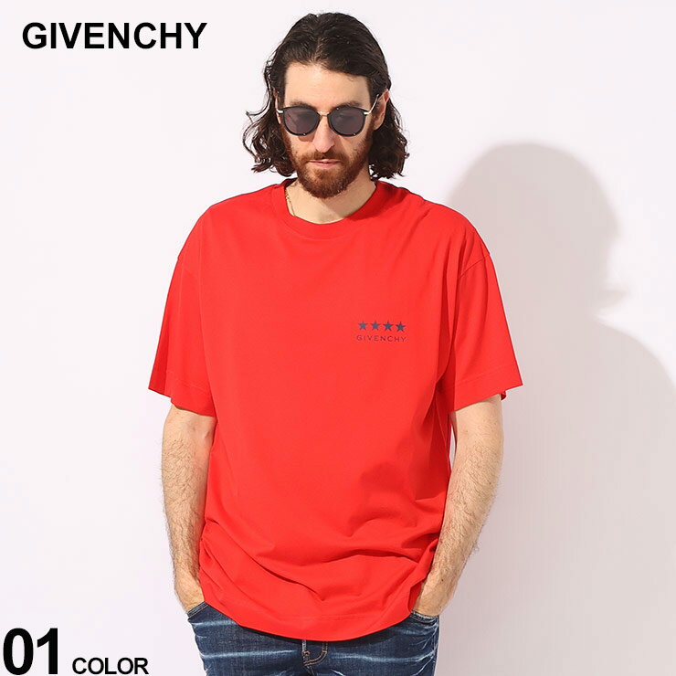 GIVENCHY (ジバンシィ) BIGロゴ バックプリント クルーネック 半袖 Tシャツ GVBM71JA3YJ5 ブランド メンズ 男性 トップス Tシャツ 半袖 シャツ