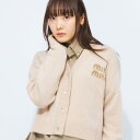 ミュウミュウ MIU MIU カシミヤ ビーズ刺繍 ロゴ カーディガン MIUMMF7021583 ブランド レディース トップス カーディガン ニット 羽織 ...