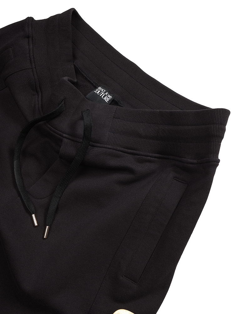 【2BUY10％OFF】ヴェルサーチェ ジーンズ クチュール VERSACE JEANS COUTURE ウエストコード サイドゴールドロゴ スウェット ショートパンツ VC78GADT05 ブランド メンズ ボトムス ショートパンツ スウェットパンツ 短パン ラフ sale_3_a