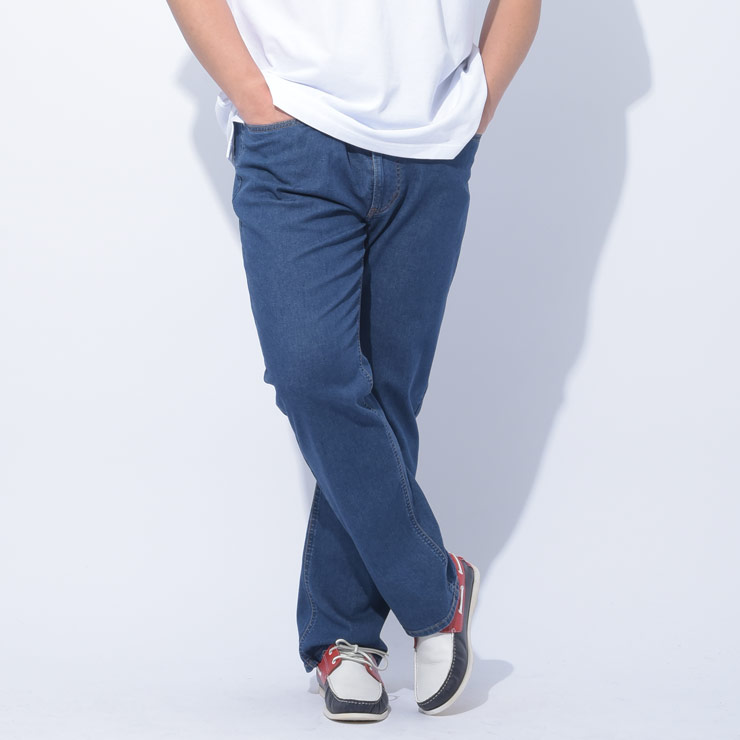 EDWIN (エドウィン) 403 COOL FLEX 麻混 ストレッチ ジップフライ ストレート ジーンズ 36インチ E403CA6932936 大きいサイズ メンズ ボトムス パンツ デニム ロングパンツ 春 夏