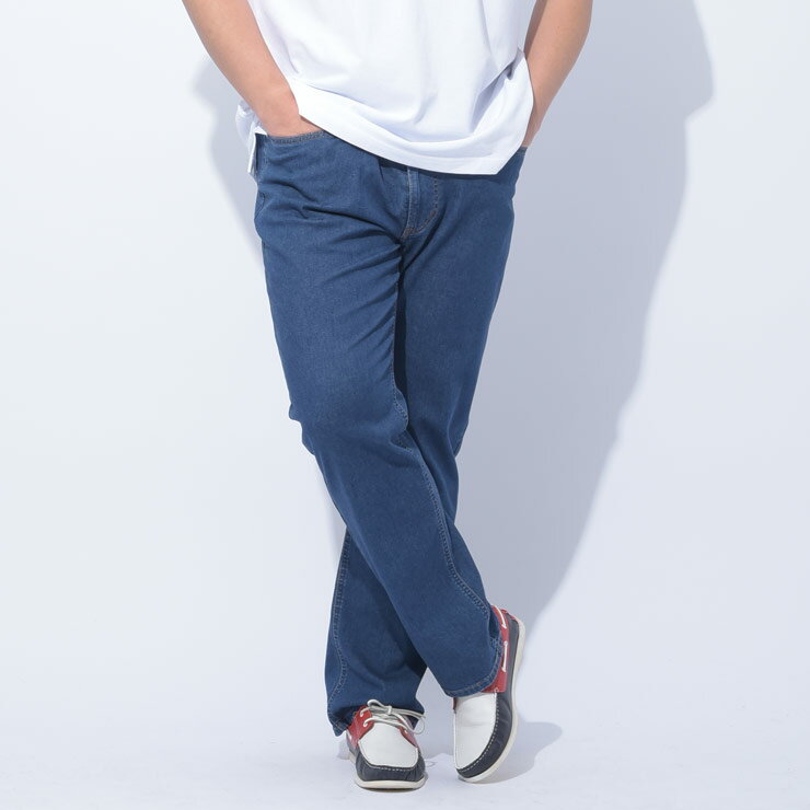 EDWIN (エドウィン) 403 COOL FLEX 麻混 ストレッチ ジップフライ ストレート ジーンズ E403CA16933844 大きいサイズ メンズ ボトムス パンツ デニム ロングパンツ 春 夏