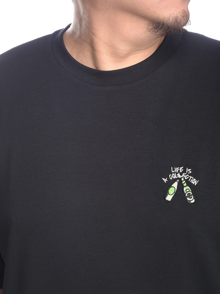 B＆T CLUB (ビーアンドティークラブ) ヒヤテック 冷感 ポンチ クルーネック 半袖 Tシャツ BEER BTAIM25SU01 大きいサイズ メンズ トップス Tシャツ プリント 刺繍 涼しい 春 夏