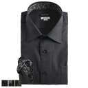 B&T CLUB (ビーアンドティークラブ) 日本製 綿100% セミワイドカラー 長袖 ワイシャツ SLIMFIT 525607R 大きいサイズ メンズ ビジネス ワイシャツ Yシャツ オールシーズン スリム 柄