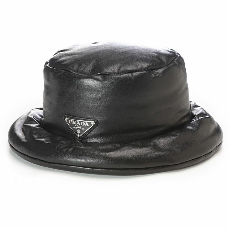 プラダ PRADA ラム革 中綿 バケットハット PRL1HC2482DYI ブランド レディース ハット 帽子 バケットハット 秋 冬