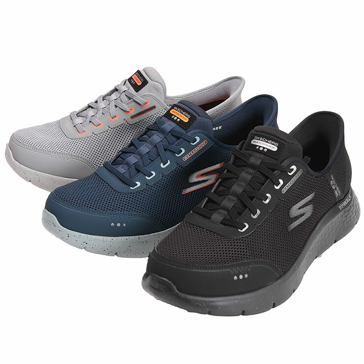SKECHERS スケッチャーズ スリップインズスニーカー 大きいサイズ メンズ レースアップ ゴーウォーク フレックス シューズ 靴 ウォーキング クッション 29.0cm 30.0cm 31.0cm グレー ブラック ネイビー