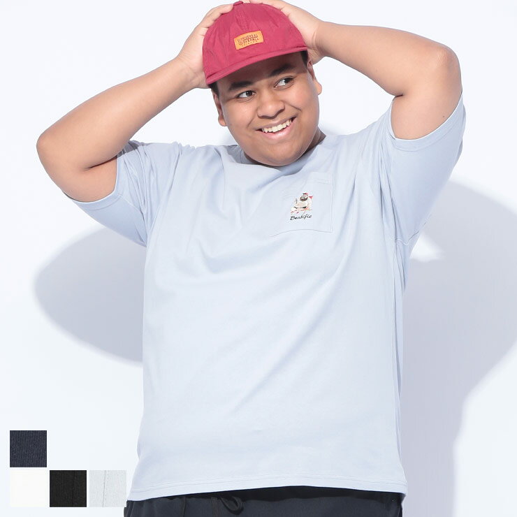 樂天商城 - B＆T CLUB (ビーアンドティークラブ) 接触冷感 ポケット クルーネック 半袖 Tシャツ ZM2583621T 大きいサイズ メンズ トップス Tシャツ ポケT 刺繍 涼しい 春 夏