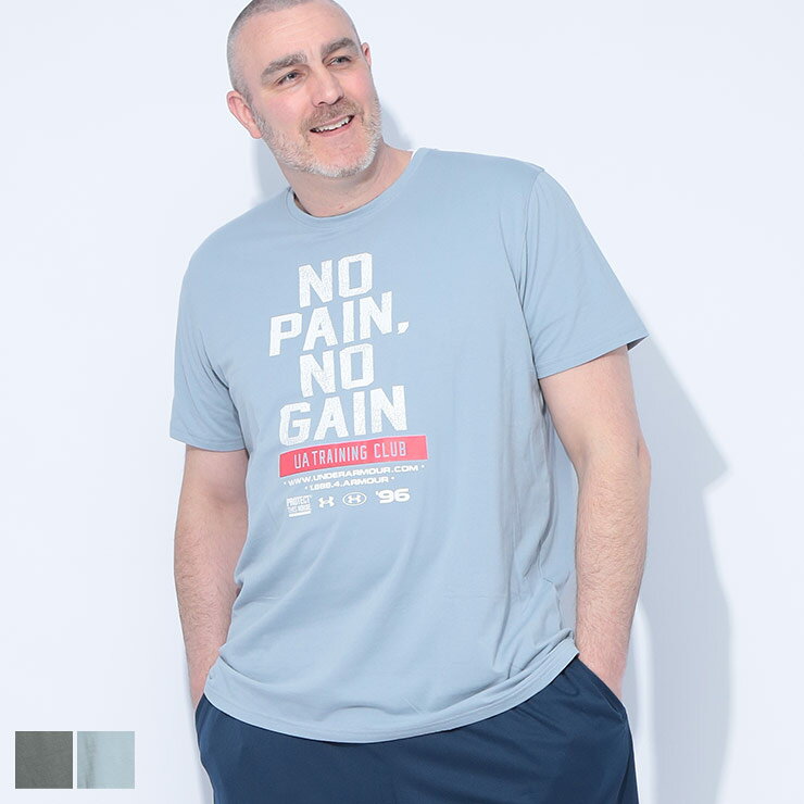 UNDER ARMOUR (アンダーアーマー) ルーズフィット パフォーマンスコットン グラフィック クルーネック 半袖 Tシャツ 6001472 大きいサイズ メンズ トップス Tシャツ 半袖 Tee シンプル スポーツ インナー