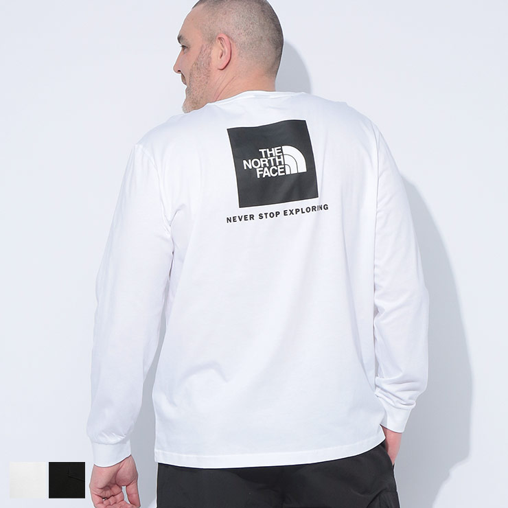 乐天商城 - THE NORTH FACE (ザ ノースフェイス) バックスクエアロゴ クルーネック 長袖 Tシャツ NF0A87NND22 大きいサイズ メンズ トップス Tシャツ 長袖 Tee シンプル スポーツ インナー
