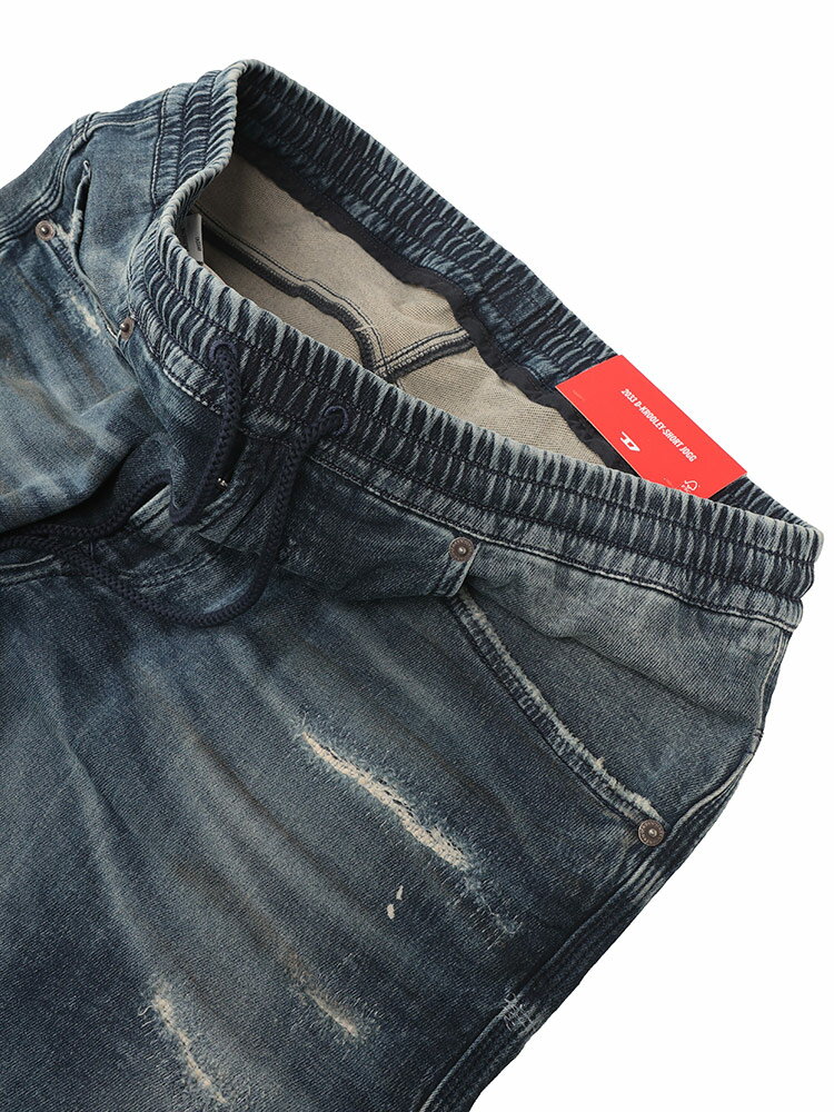 ディーゼル DIESEL ストレッチ ダメージ デニム ショートパンツ D-KROOLEY JOGG DS...