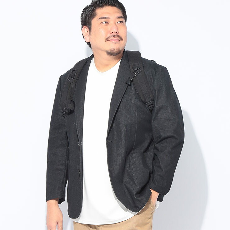 EDWIN (エドウィン) デニスラ AIR ストレッチ 軽量 シングル ジャケット EDB83R4012L5L 大きいサイズ メンズ アウター ジャケット テーラード ビジカジ ニット 春