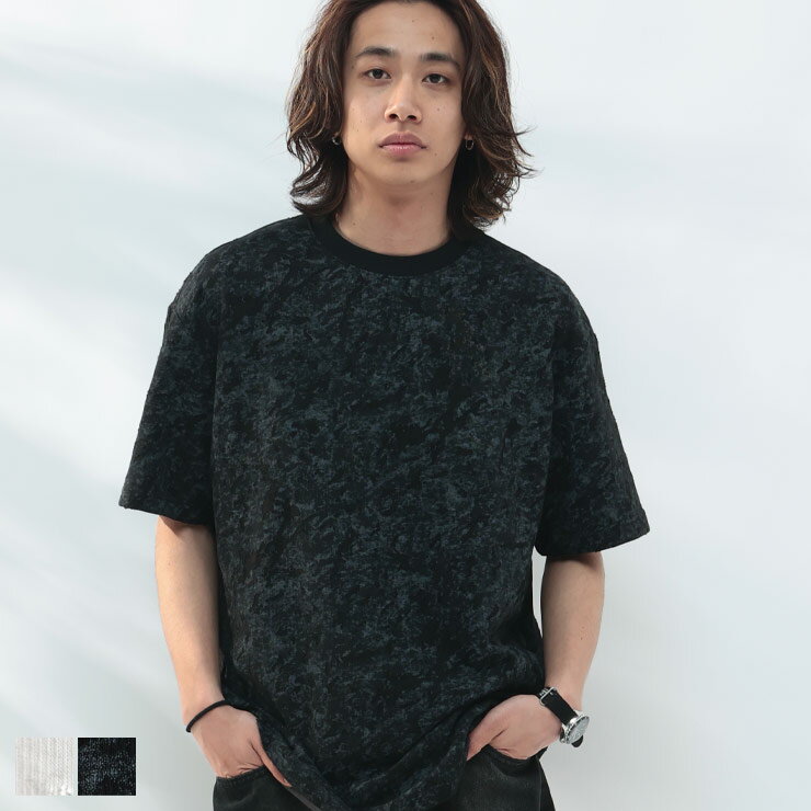 乐天商城 - WOODENDOLL (ウッディンドール) ダメージ×プリント クルーネック 半袖 Tシャツ 511 メンズ 男性 トップス Tシャツ プリント ダメージ 春 夏