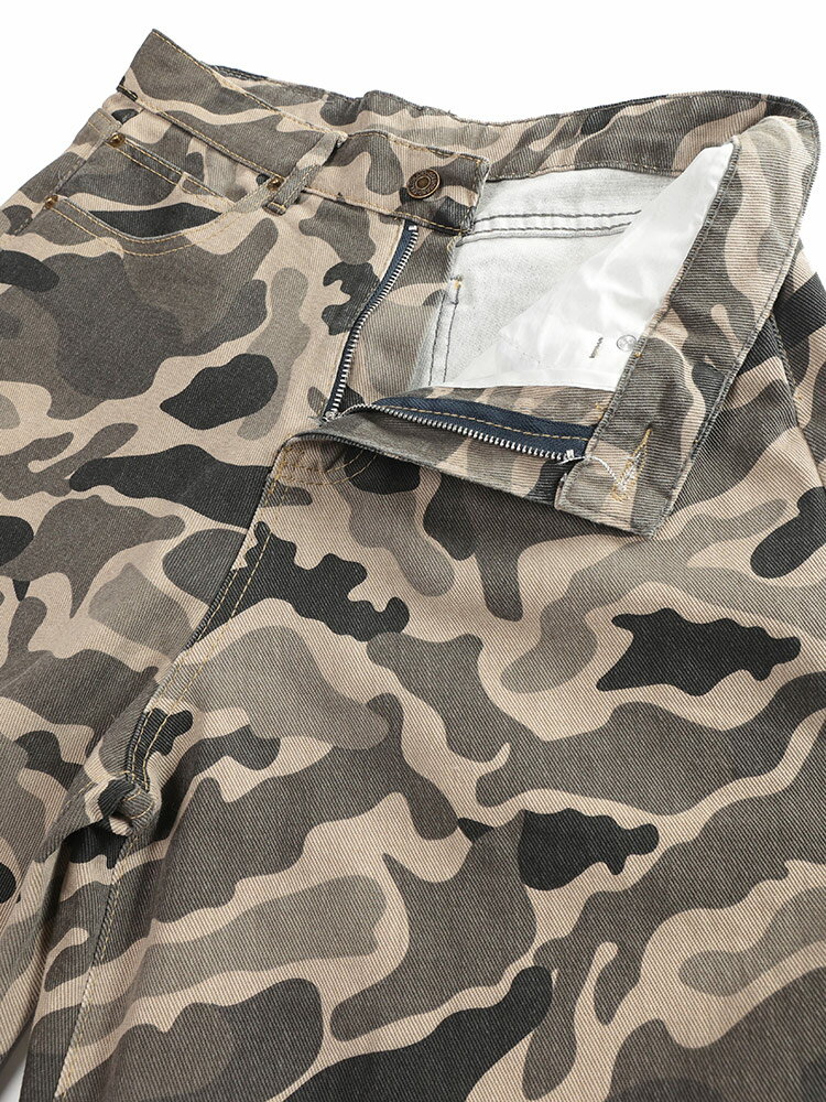 WOODENDOLL (ウッディンドール) カモフラプリント ジップフライ パンツ 301 メンズ 男性 ボトムス パンツ ロングパンツ プリント 総柄
