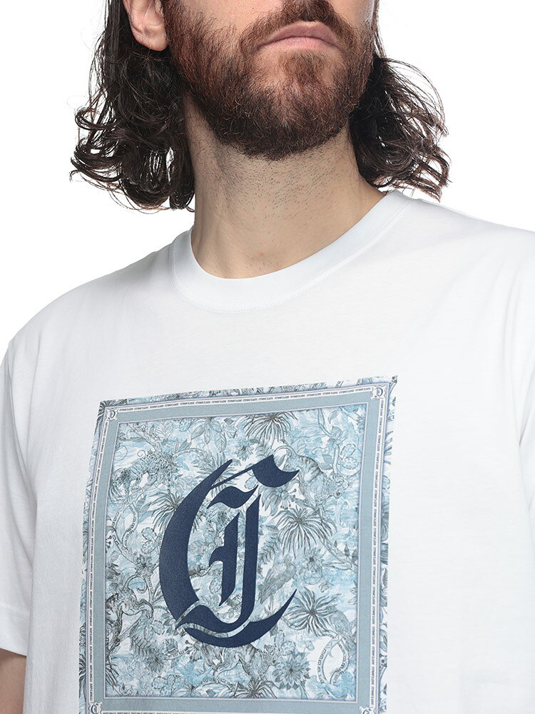 ジャスト カヴァリ Just cavalli フロントロゴ クルーネック 半袖 Tシャツ JC78OAHC10 ブランド メンズ 男性 トップス Tシャツ コットン プリント 春 夏 sale_1_a