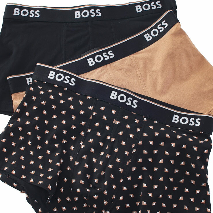 ヒューゴボス HUGO BOSS 無地&柄 前閉じ ボクサーパンツ 3枚セット HB50517829 ブランド メンズ 男性 下着 ボクサーパンツ セット プリ...