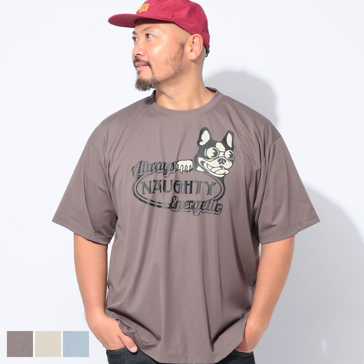 樂天商城 - PIMLICO (ピムリコ) [WEB限定] ポンチ ドッグプリント クルーネック 半袖 Tシャツ 6546427Z 大きいサイズ メンズ トップス Tシャツ プリント ゆったり 春 夏