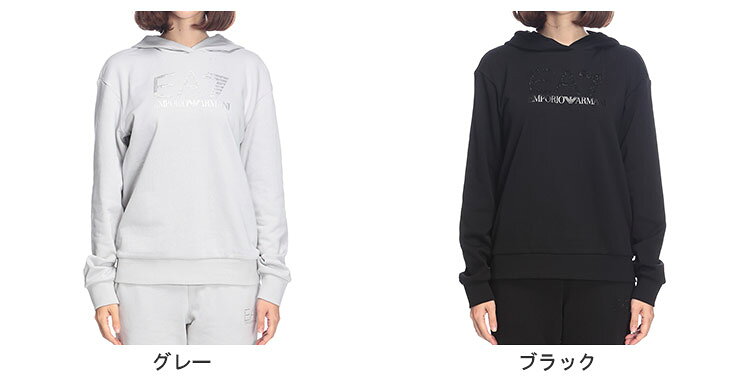 エンポリオアルマーニ EMPORIO ARMANI EA7 ラインストーンロゴ プルオーバー パー...