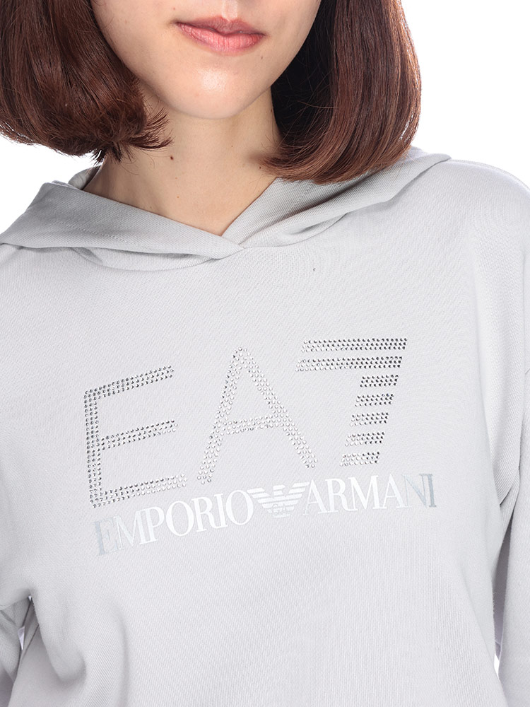 エンポリオアルマーニ EMPORIO ARMANI EA7 ラインストーンロゴ プルオーバー パー...