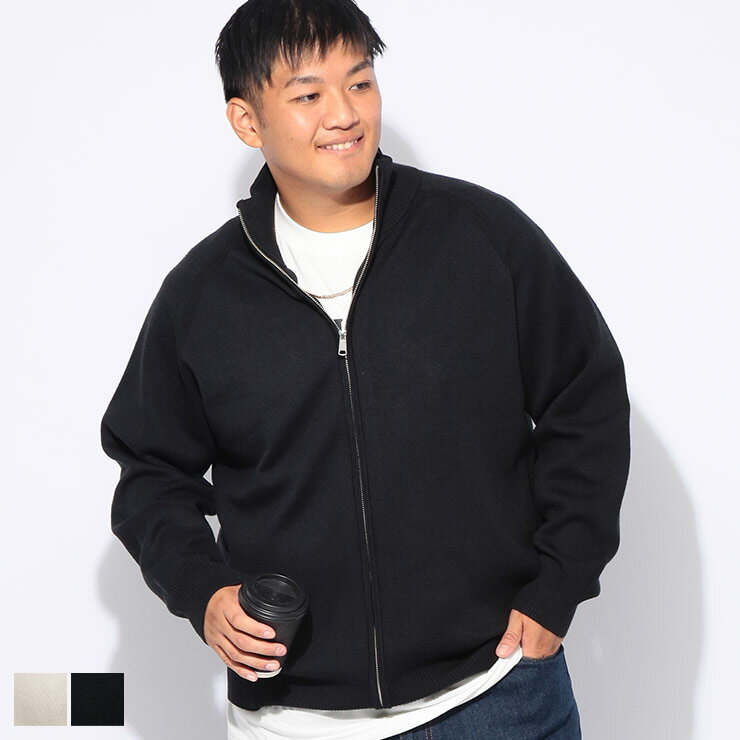 B＆T CLUB (ビーアンドティークラブ) 12G ミラノリブ ドライバーズ フルジップニット 6587192Z 大きいサイズ メンズ トップス