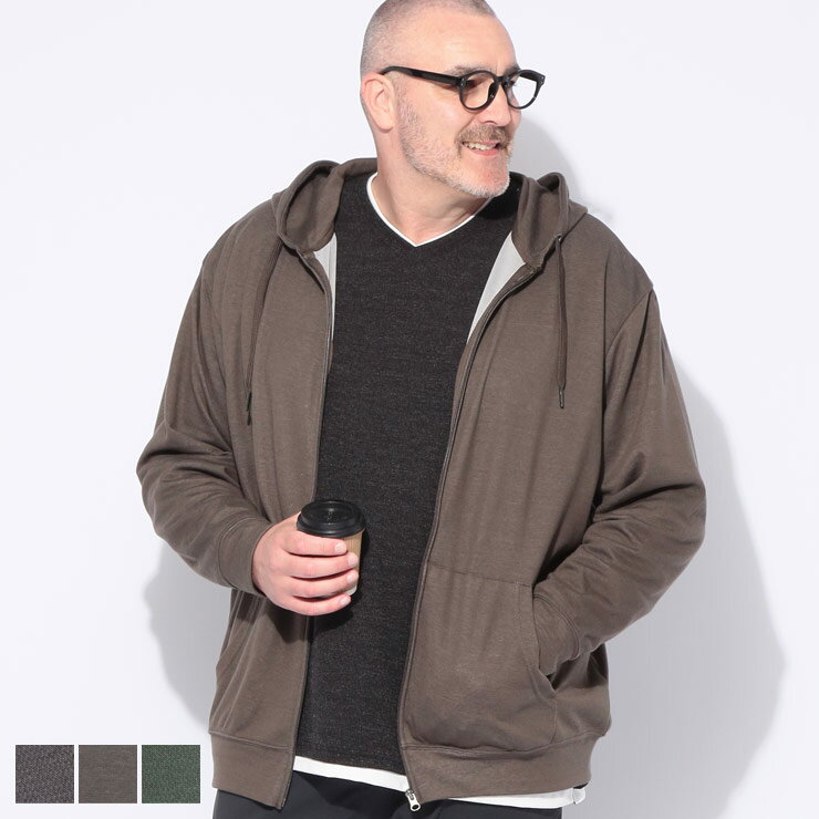 乐天商城 - B＆T CLUB (ビーアンドティークラブ) 快ラクWEAR 裏メッシュ UVカット フルジップ パーカー 9752940 大きいサイズ メンズ トップス パーカー フード 紫外線対策 ドライタッチ 長袖
