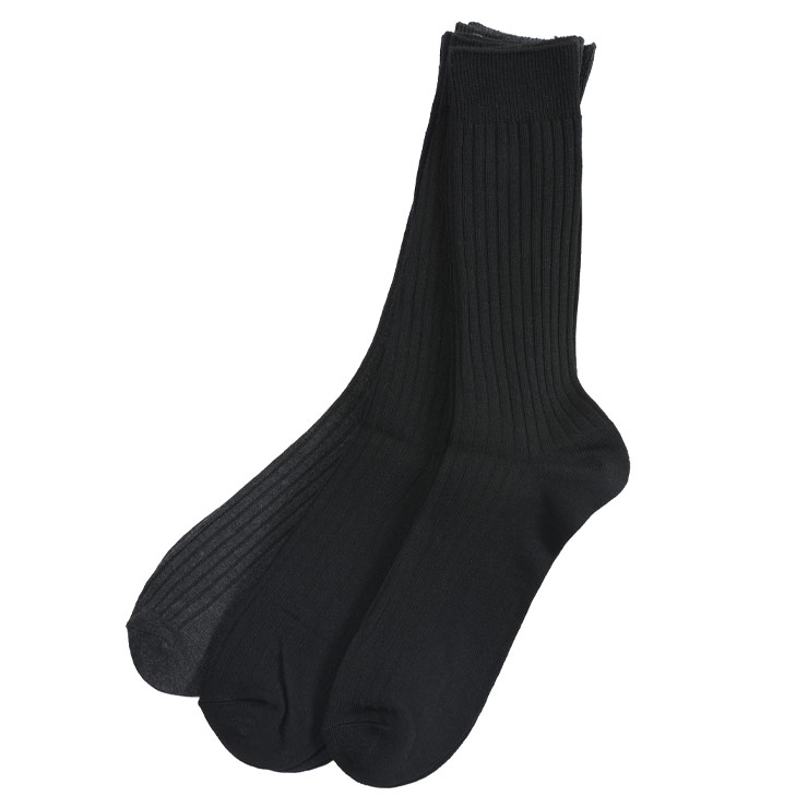 B＆T CLUB (ビーアンドティークラブ) 抗菌制菌 つま先かかと補強 太リブ ソックス 4足セット BT51470 大きいサイズ メンズ 肌着 ソックス 靴下 リブソックス クルーソックス ビジネス