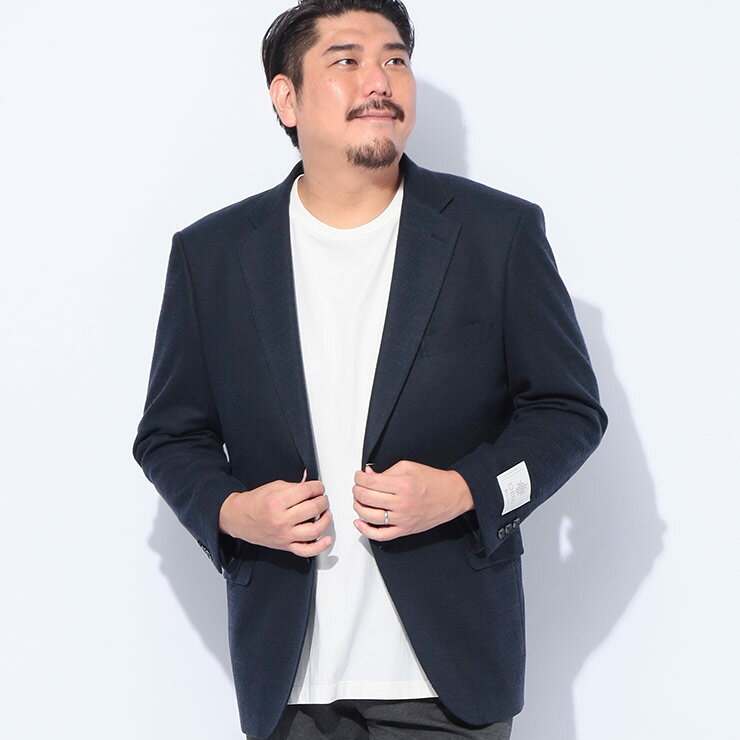 樂天商城 - B＆T CLUB (ビーアンドティークラブ) ICHITEKI JAPAN FABRIC シングル 2ツ釦 ジャケット 【3L 4L 5L 6L 7L】 612525325A89717 大きいサイズ メンズ アウター ジャケット ビジネス フォーマル テーラード 無地