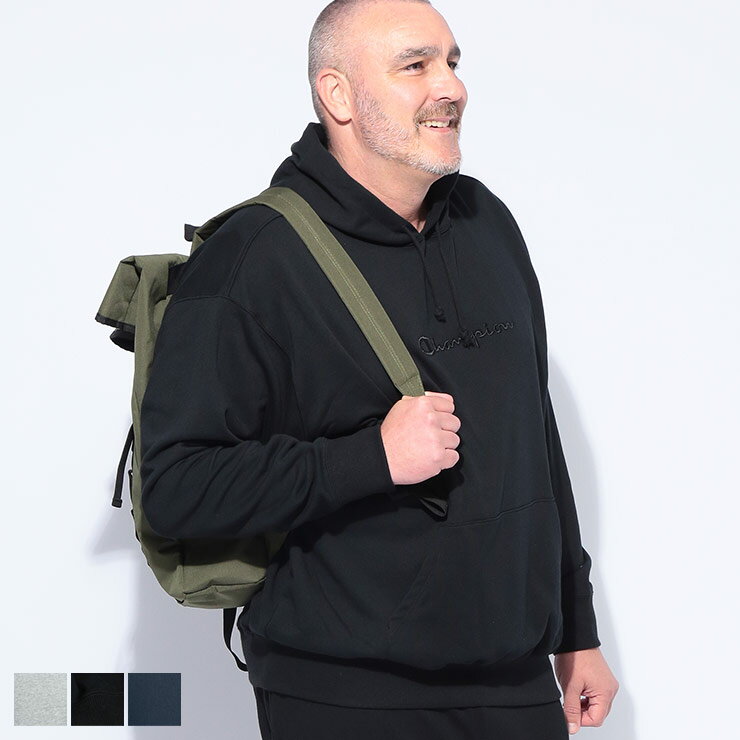 Champion (チャンピオン) ロゴ刺繍 フーデッドスウェット プルオーバー パーカー C3C121L 大きいサイズ メンズ トップス パーカー プルパーカー スウェット 長袖