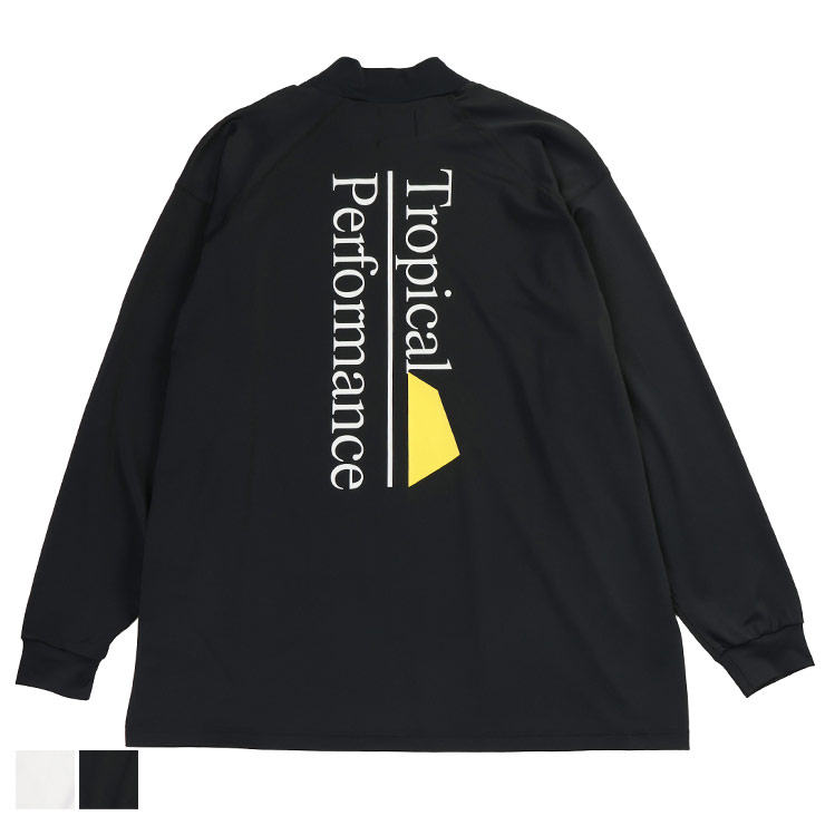 【完全別注 L LL】SALVAGE PUBLIC Kolepa サルベージパブリックコレパ 長袖 Tシャツ L LL 大きいサイズ メンズ バックプリントサーフ モックネック Surf Mockneck L/S L-LL ゴルフ トップス ハワイ 機能性 ホワイト ブラック