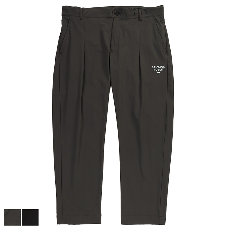 【完全別注 L LL】SALVAGE PUBLIC Kolepa サルベージパブリックコレパ ナイロン パンツ L LL 大きいサイズ メンズ 4WAY ストレッチ ジップフライ 4-Way Stretch Pants L-LL ゴルフ ボトムス ハワイ 機能性 ダークグレー ブラック