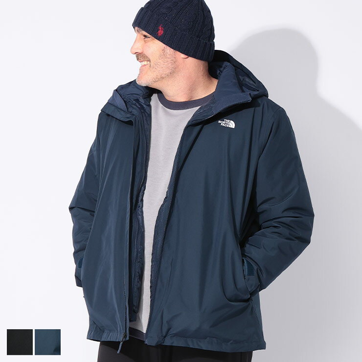 THE NORTH FACE (ザ ノースフェイス) 3WAY 中綿ライナー フルジップ ジャケット DRYVENT CARTO MONO TRICLIMATE HOODED JACKET NF0A8D1SD22 大きいサイズ メンズ アウター ジャケット ブルゾン フード 中綿ジャケット 秋 冬