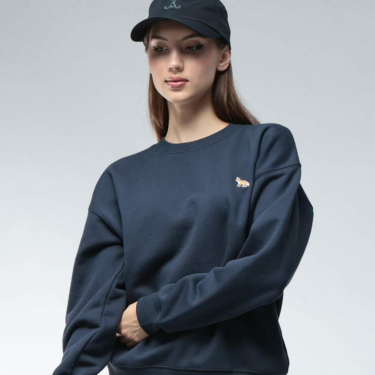 【最大20,000円オフクーポン配布中】 メゾンキツネ トレーナー トップス Maison Kitsune レディース スウェット ワンポイント キツネワッペン クルーネック プルオーバー 裏毛 BABY FOX KNLPW0307KM0341 ブランド シンプル 大人 カジュアル 無地 sale_8_a