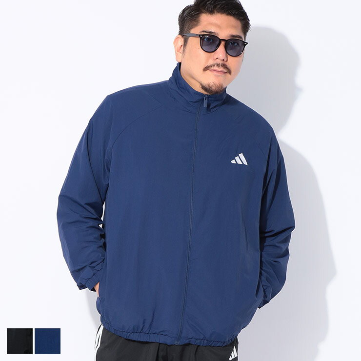 乐天商城 - adidas (アディダス) ウーブン スタンド フルジップ トラック ジャケットMESS JVI50 大きいサイズ メンズ アウター ブルゾン トラックジャケット ジャージ