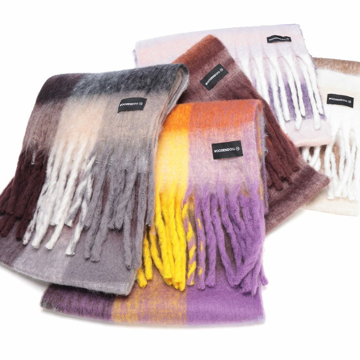 WOODENDOLL (ウッディンドール) シャギー マルチカラー マフラー WD25AW030 メンズ 男性 ユニセックス ..