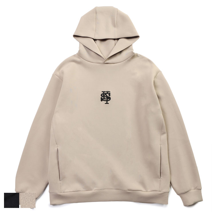 SALVAGE PUBLIC Kolepa (サルベージ パブリックコレパ) GOLF ロゴ刺繍 ダブルニット プルオーバー パーカー L-LL SPKSZ009RG メンズ 男性 トップス パーカー フード ゴルフ 長袖 ストレッチ 秋 冬