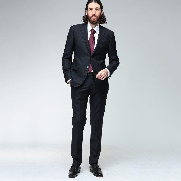 【クーポン利用で10,000円OFF】エンポリオアルマーニ スーツ セットアップ EMPORIO ARMANI メンズ ヘリンボーン ストライプ シングル ノー...