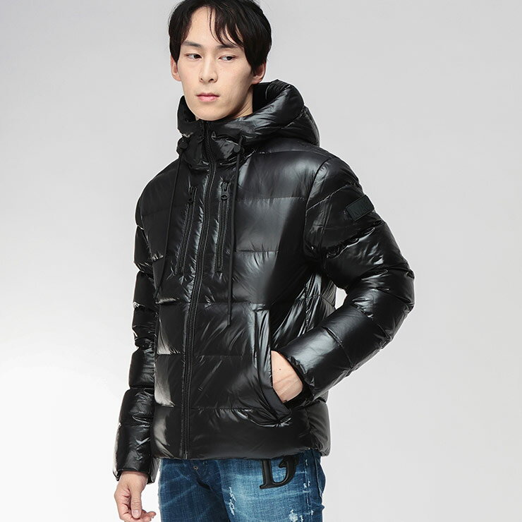 乐天商城 - マッカージュ ダウン メンズ MACKAGE ダウンブルゾン ロゴ ワッペン ダウンジャケット VICTOR ヴィクター MKGVICTORR5 ブランド アウター ブラック