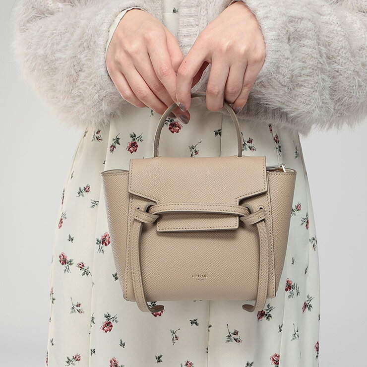 セリーヌ バッグ レディース CELINE 2WAY ピコ ベルトバッグ ナノ ミニ ハンドバッグ ショルダーバッグ CELL194263ZVA ブランド 鞄 ベージュ プレゼント ギフト sale_8_a