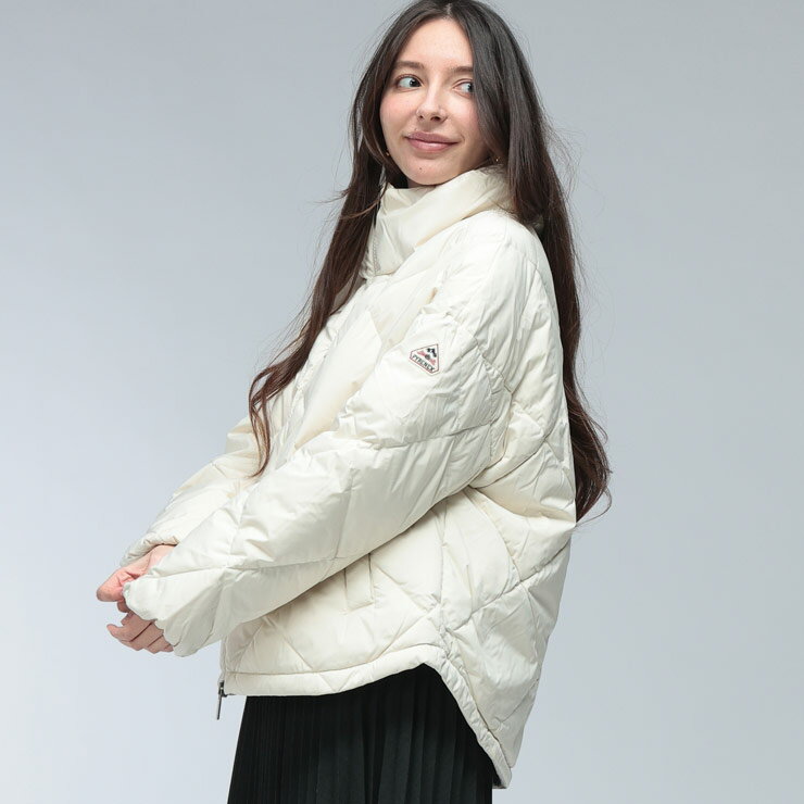 【最大3,000円オフクーポン配布中】 ピレネックス ダウン ブルゾン レディース PYRENEX ロゴ ボリュームネック キルティング ミドル丈 ダウンジャケット ADELE アデル PNLHWY009 ブランド アウター ホワイト sale_8_a
