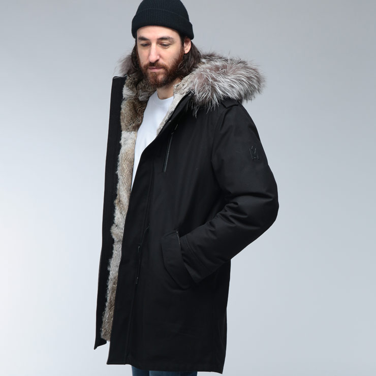 乐天商城 - マッカージュ ダウン ブルゾン メンズ MACKAGE ロゴ ラビットファー フルジップ ダウンコート MORITZX モリッツ MKGMORITZX5 ブランド アウター ブラック sale_2_a