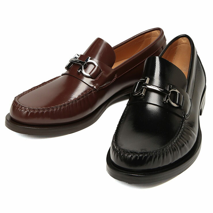 サルヴァトーレフェラガモ ローファー メンズ Salvatore Ferragamo ガンチーニ ビット ローファー レザー シューズ FORT FG0762690 ブランド 靴 ブラック ブラウン sale_4_b
