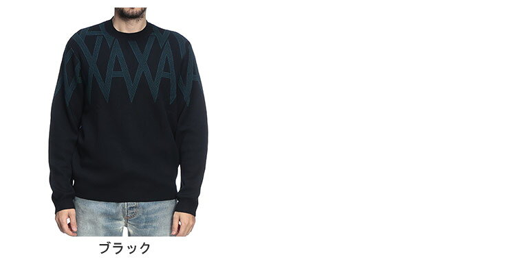 アルマーニ エクスチェンジ ニット メンズ ARMANI EXCHANGE ラウンドロゴ クルーネ...